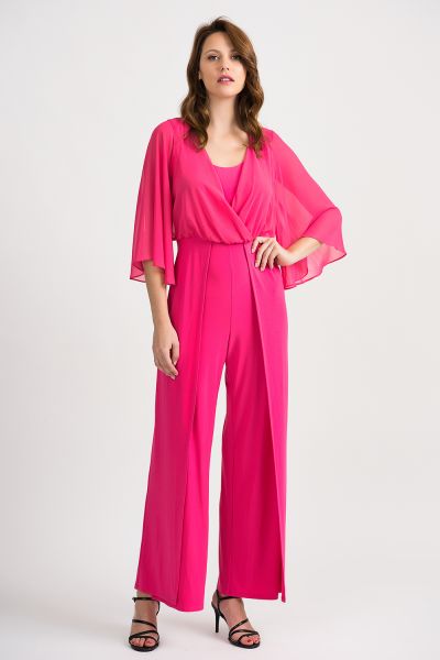 Joseph Ribkoff Hyper Pink Jumpsuit Style 201224
