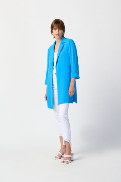 Joseph Ribkoff French Blue Classic Long Blazer Style 211361