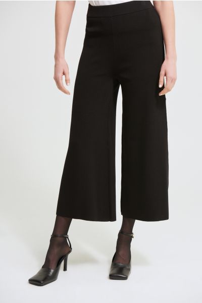 Joseph Ribkoff Black Studded Wide Leg Pants Style 213999 - Main Image