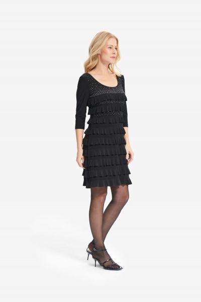 Joseph Ribkoff Black Dress Style 214071 - main