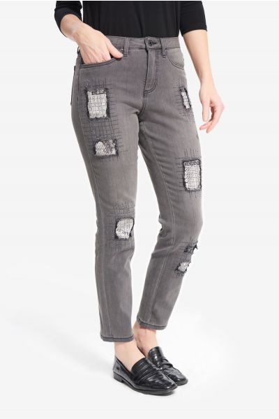 Joseph Ribkoff Charcoal Grey Jean Style 214300