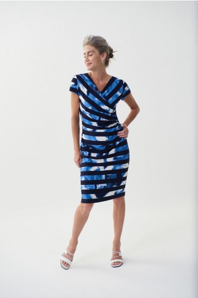 Joseph Ribkoff Vanilla/Multi Printed Jersey Dress Style 222277-main