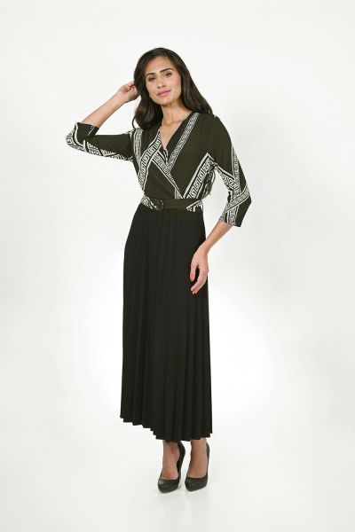 Joseph Ribkoff Sheer Sleeve Dress Style 233766 Black