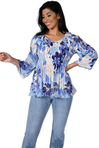 Frank Lyman Pink/Blue Top Style 231736U