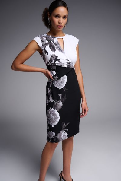 Joseph Ribkoff Black/Multi Dress Style 231752