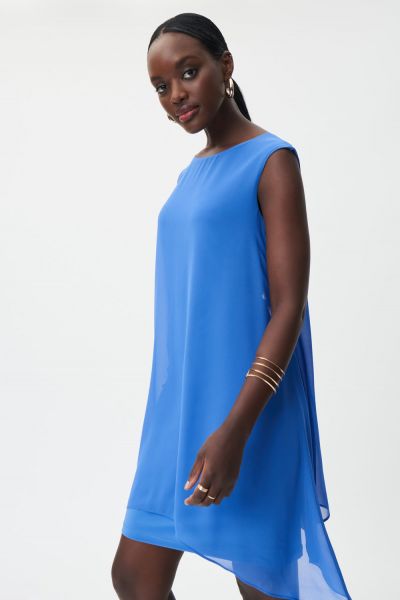 Joseph Ribkoff Blue Iris Sleeveless Dress Style 232237