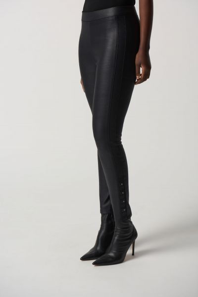 Joseph Ribkoff Black Slim Fit Pants with Rivet Detail Style 233067