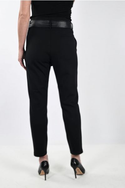 Frank Lyman Black Pants with Cinched Leatherette Belt Style 233919U