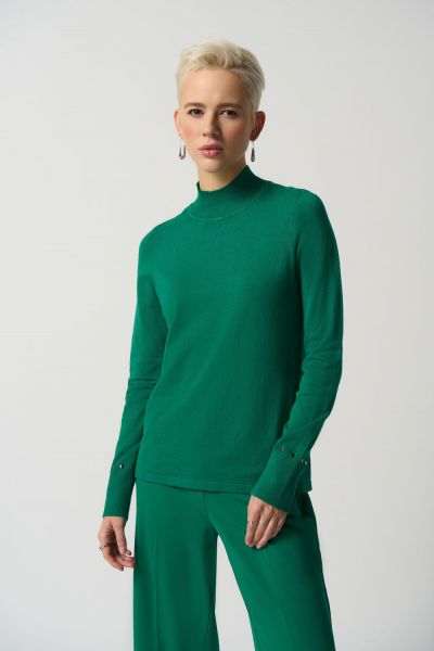 Joseph Ribkoff Kelly Green Mock Neck Sweater Style 233949