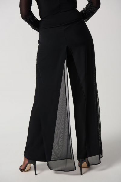 Joseph Ribkoff Black Wide Leg Pull On Pants Style 234010