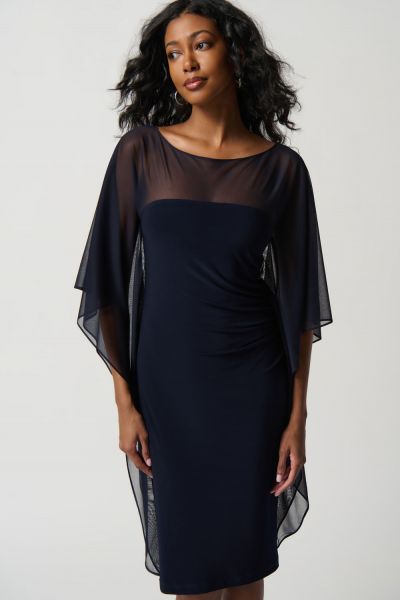 Joseph Ribkoff Midnight Blue Sheath Dress Style 234037