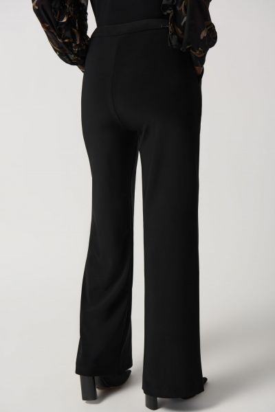 Joseph Ribkoff Black Silky Knit Wide-Leg Pants Style 234103