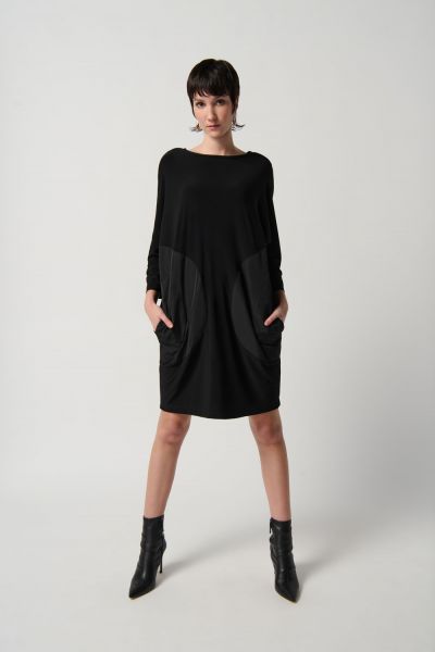 Joseph Ribkoff Black Cocoon Dress Style 234159
