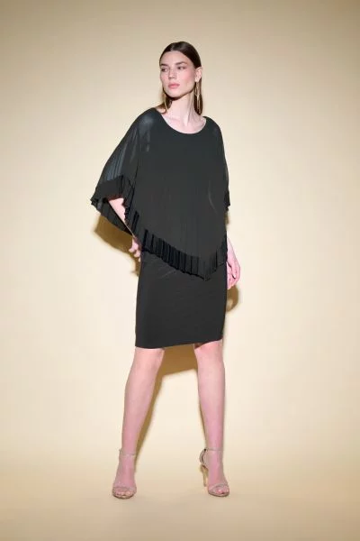 Joseph Ribkoff Ruched Detail Black Dress – Juliana's Boutique SF