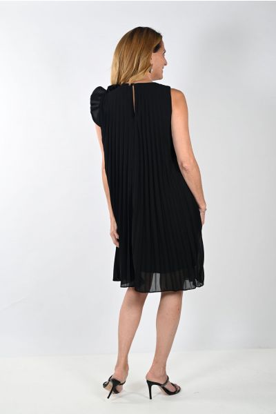 Frank Lyman Black Sleeveless Pleated Dress Style 239817U