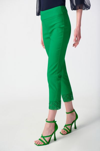 Joseph Ribkoff Island Green Crop Pull-on Pants Style 241102