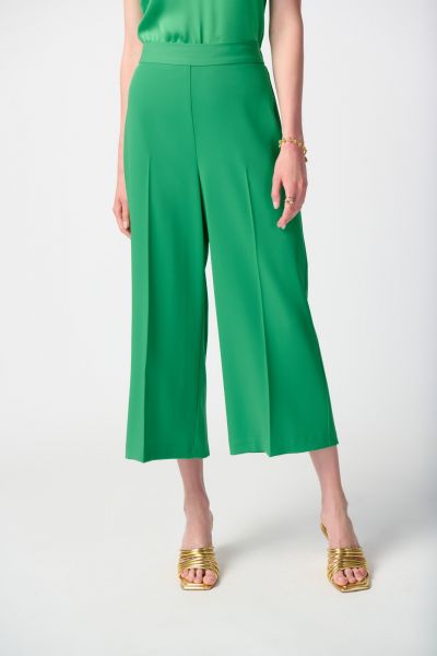 Joseph Ribkoff Island Green Pull-On Culotte Pants Style 241124