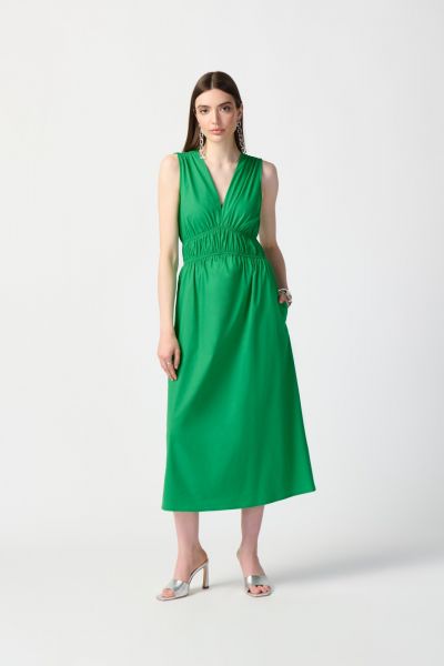 Joseph Ribkoff Island Green Fit-And-Flare Dress Style 241127