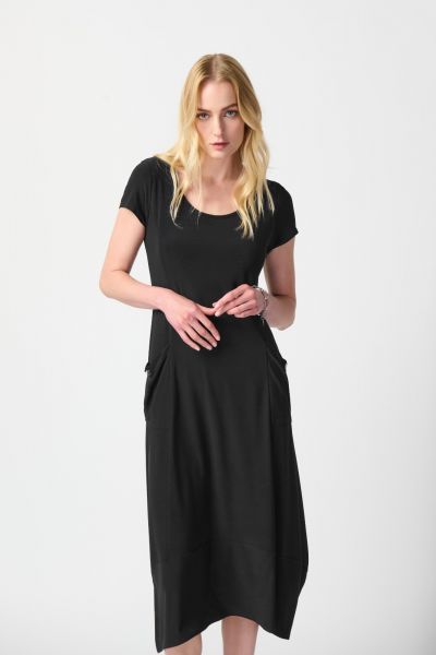 Joseph Ribkoff Black Cocoon Dress Style 241156