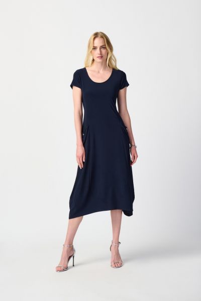 Joseph Ribkoff Midnight Blue Cocoon Dress Style 241156