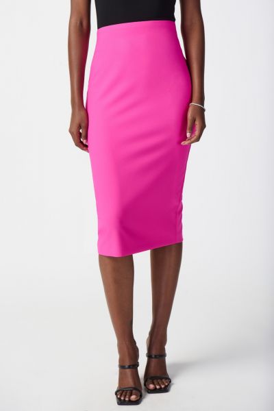 Joseph Ribkoff Ultra Pink Lux Twill Pull On Skirt Style 242130