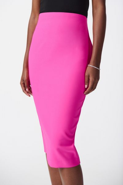 Joseph Ribkoff Ultra Pink Lux Twill Pull On Skirt Style 242130