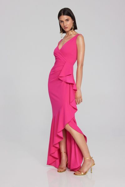 Joseph Ribkoff Shocking Pink Trumpet Gown Style 241700
