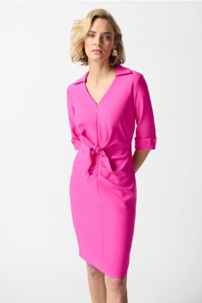Joseph Ribkoff Ultra Pink Lux Twill Sheath Dress Style 242011