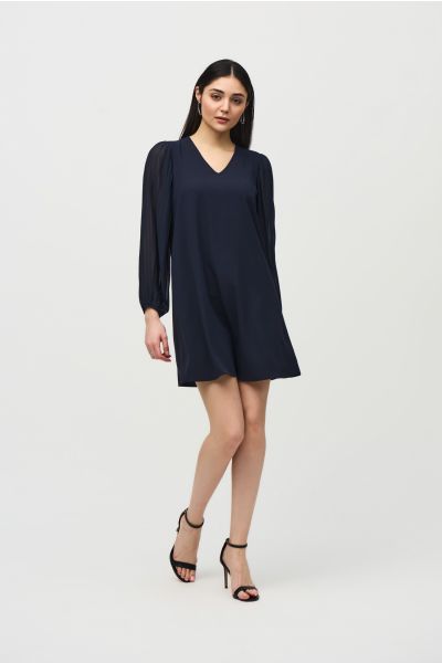Joseph Ribkoff Midnight Blue A-Line Dress Style 242022