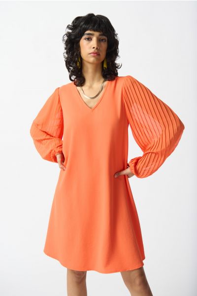 Joseph Ribkoff Mandarin A-Line Dress Style 242022