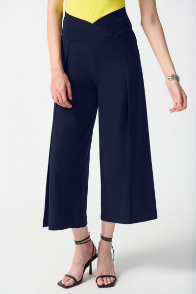 Joseph Ribkoff Midnight Blue Pull-On Culotte Pants Style 242026