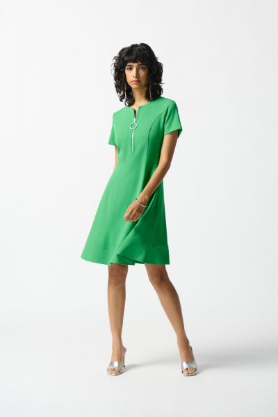 Joseph Ribkoff Island Green Fit and Flare Dress Style 242031