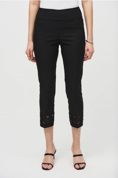 Joseph Ribkoff Black Cropped Pull-On Pants Style 242131