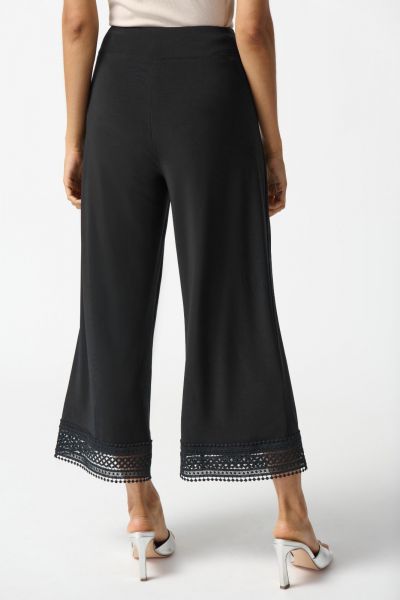 Joseph Ribkoff Black Pull-On Culotte Pants Style 242134
