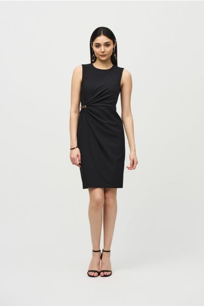 Joseph Ribkoff Black Sleeveless Sheath Dress Style 242151