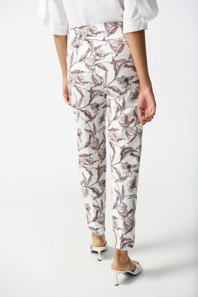 Joseph Ribkoff Vanilla/Multi Floral Print Crop Pants Style 242222