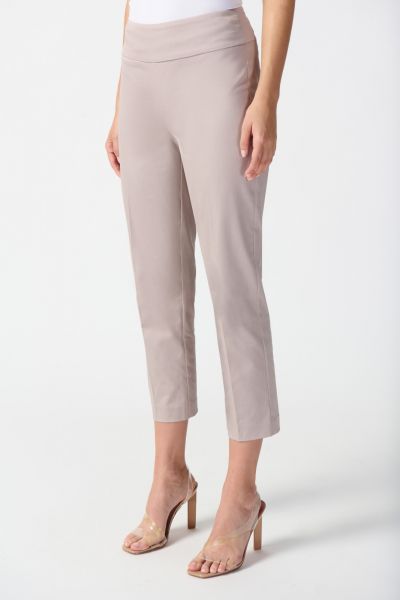 Joseph Ribkoff Taupe Cropped Pull-On Pants Style 242240