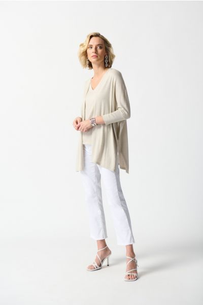 Joseph Ribkoff Sand Two-Piece Sweater Cover-Up Set Style 242927