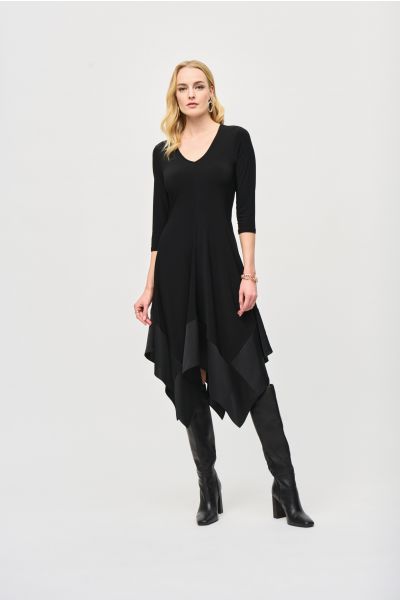 Joseph Ribkoff Black Handkerchief Dress Style 243092