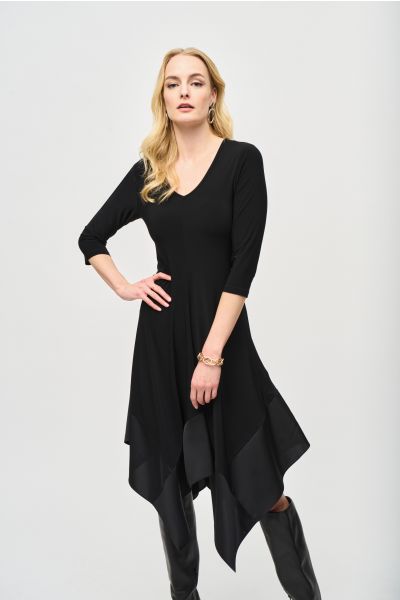 Joseph Ribkoff Black Handkerchief Dress Style 243092