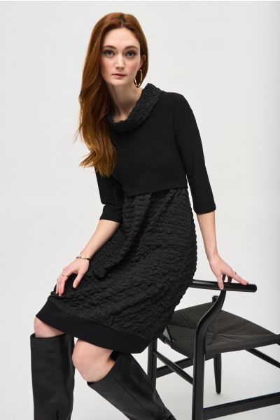 Joseph Ribkoff Black Cocoon Dress Style 243114