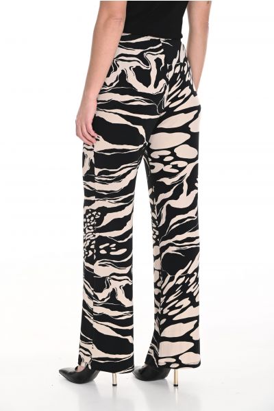 Frank Lyman Champagne/Black Abstract Print Pants Style 243144