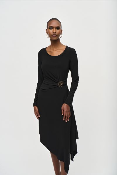 Joseph Ribkoff Black Fit And Flare Dress Style 243153