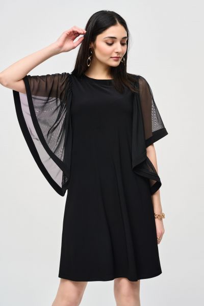 Joseph Ribkoff Black Trapeze Dress Style 243272