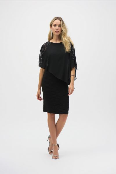 Joseph Ribkoff Black Layered Dress Style 243728