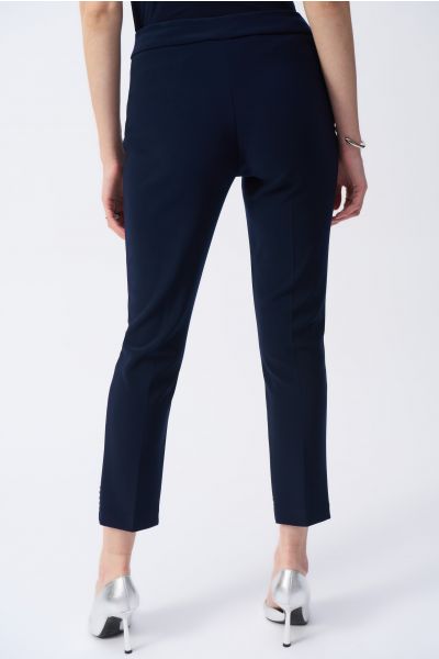 Joseph Ribkoff Midnight Blue Embellished Pull-On Pants Style 243732