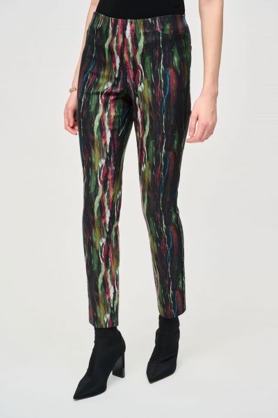 Joseph Ribkoff Abstract Print Classic Slim Pull-On Pants Style 243916