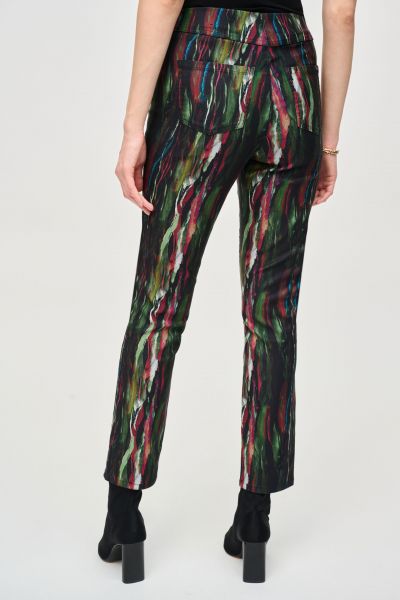 Joseph Ribkoff Abstract Print Classic Slim Pull-On Pants Style 243916