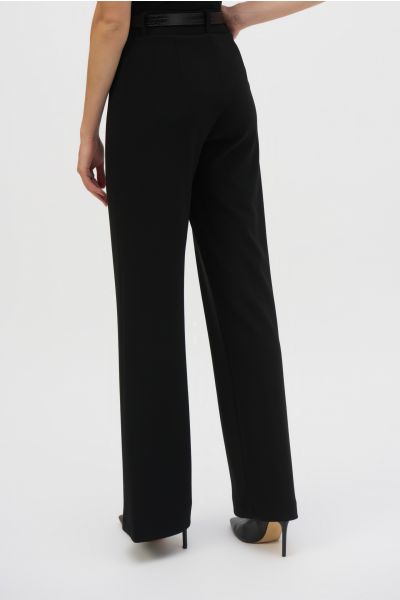 Joseph Ribkoff Black Belted Wide-Leg Pants Style 244093