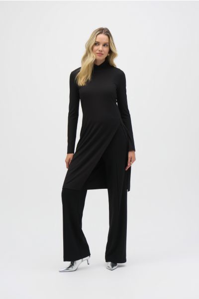 Joseph Ribkoff Black Fitted Turtleneck Tunic Style 244164